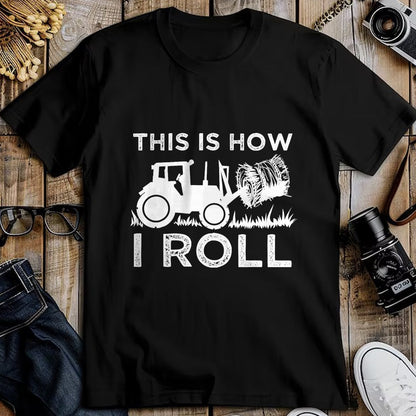 Best Farmer Life Shirt, Funny Farmer UnisexT-Shirt/Hoodie/Sweatshirt HLT00 - Cute Farm Vehicle Farming Humor Quote Lover Art Funny Hay Bale How I Roll Gift Cool Farmer Tractor D