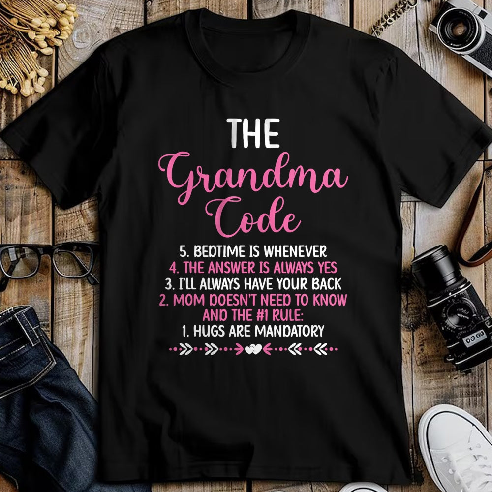 Best Grandma Shirt, Proud Grandma Unisex T-Shirt/Hoodie/Sweatshirt HLT00 - The Grandma Code Granny Grandmother Grandparent T-Shirt (1)