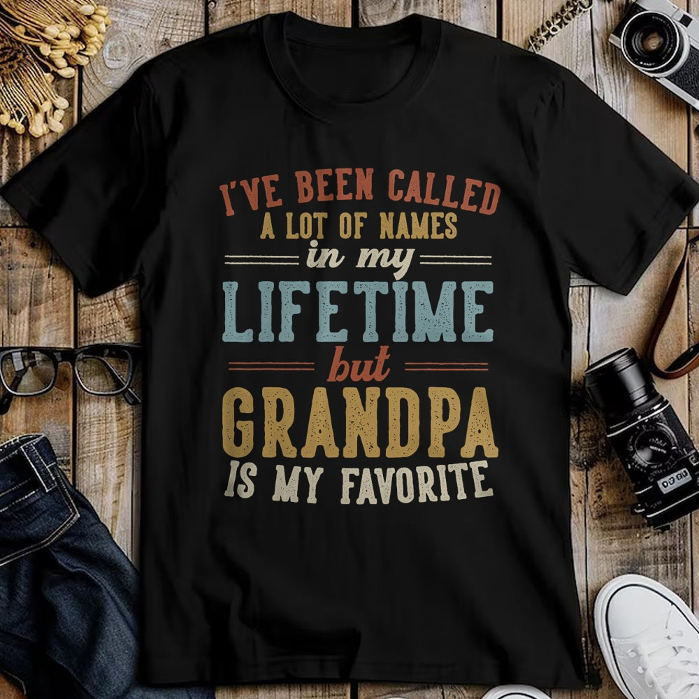Best Grandpa Shirt, Proud Grandpa Unisex T-Shirt/Hoodie/Sweatshirt HLT00 - Grandpa Is My Favorite Name - Father's Day Grandpa T-Shirt (1)