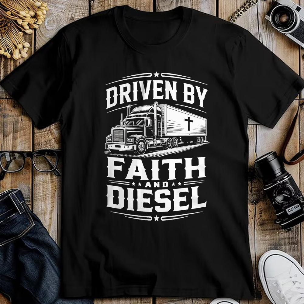 Best Truck Driver Life Shirt, Funny Trucker UnisexT-Shirt/Hoodie/Sweatshirt HLT00 - Driven Faith and Diesel Trucking Jesus Christian Trucker T-Shirt