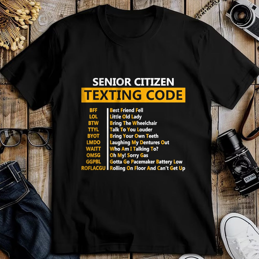 Best Grandpa Shirt, Proud Grandpa Unisex T-Shirt/Hoodie/Sweatshirt HLT00 - Funny Senior Citizen's Texting Code Design Gift for Grandpa T-Shirt