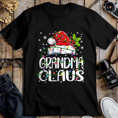 Best Grandma Shirt, Proud Grandma Unisex T-Shirt/Hoodie/Sweatshirt HLT00 - Grandma Claus Christmas Lights Pajama Family Matching T-Shirt