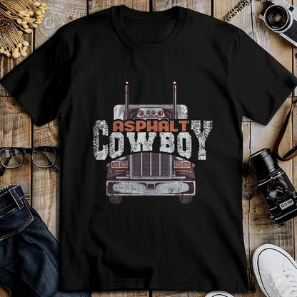 Best Truck Driver Life Shirt, Funny Trucker UnisexT-Shirt/Hoodie/Sweatshirt HLT00 - Asphalt Cowboy Cool Truck Driver Design Trucker T-Shirt (3)