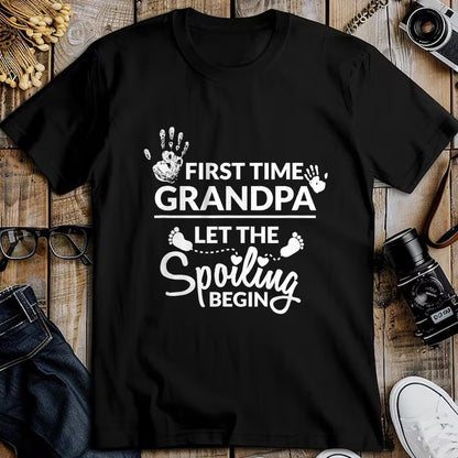 Best Grandpa Shirt, Proud Grandpa Unisex T-Shirt/Hoodie/Sweatshirt HLT00 - New First Time Grandpa Let The Spoiling Begin Gift T-Shirt
