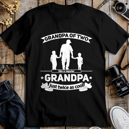 Best Grandpa Shirt, Proud Grandpa Unisex T-Shirt/Hoodie/Sweatshirt HLT00 - Grandpa of two Grandsons Grandpa Squared Grandpa of 2 Boys T-Shirt