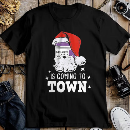 Funny Nurse Shirt, Nurse Unisex T-Shirt/Hoodie/Sweatshirt HLT00 - Sani-cloth Is Coming To Town Funny Nurse Christmas T-Shirt
