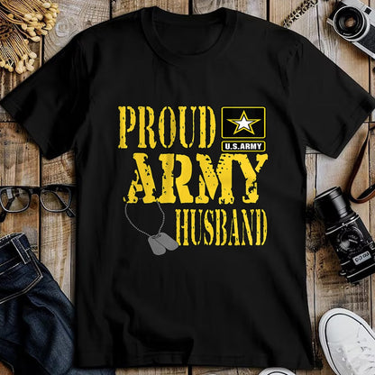 Best Husband Shirt, Wife and Husband Unisex T-Shirt/Hoodie/Sweatshirt HLT00 - Mens Proud Army Husband Shirt Military Pride T Shirt T-Shirt