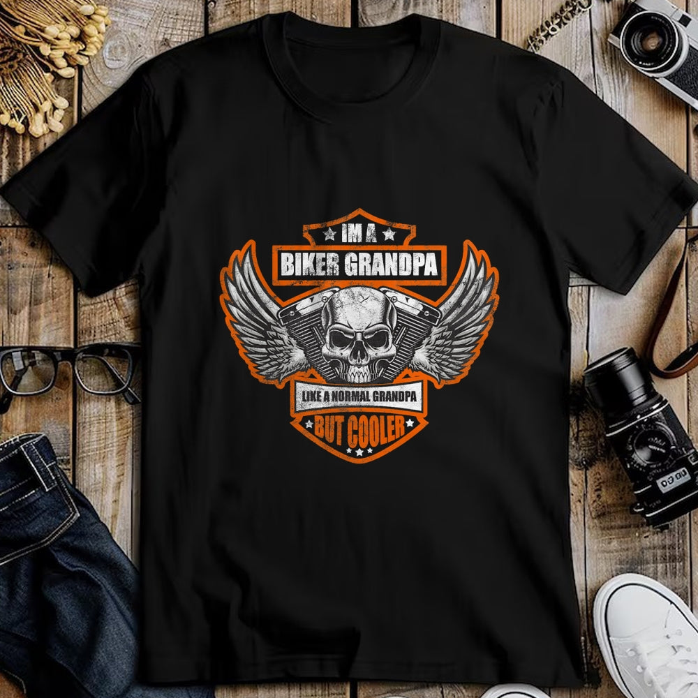 Best Grandpa Shirt, Proud Grandpa Unisex T-Shirt/Hoodie/Sweatshirt HLT00 - Funny I'm a Biker Grandpa like a Normal Grandpa But Cooler T-Shirt