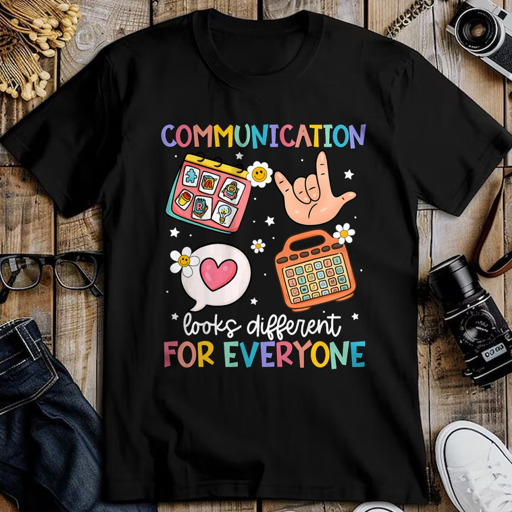 Best Teacher Shirt, Funny Teacher UnisexT-Shirt/Hoodie/Sweatshirt HLT00 - Communication Looks Different for Everyone SPED Teacher ASD T-Shirt