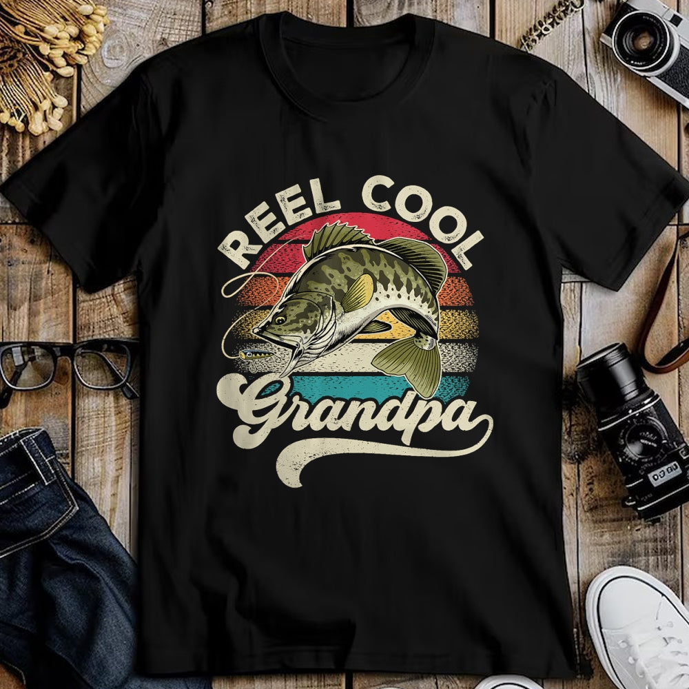 Best Grandpa Shirt, Proud Grandpa Unisex T-Shirt/Hoodie/Sweatshirt HLT00 - Reel Cool Grandpa Fishing Vintage Retro Father's Day Men Dad T-Shirt