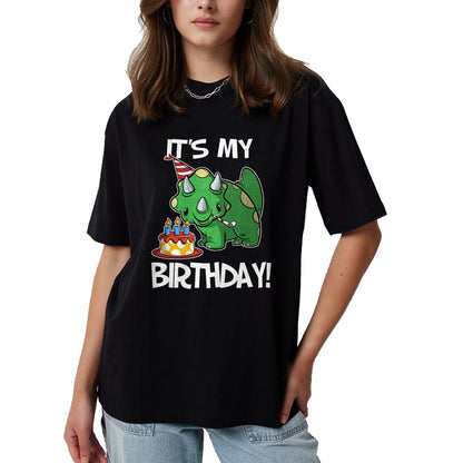 Best Dinosaur Lover Shirt, Funny Dinosaur UnisexT-Shirt/Hoodie/Sweatshirt HLT00 - OKAI Birthday Tees Unisex-Kids Triceratops Dinosaur Birthday T-Shirt, Black, Small