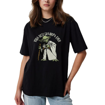 Best Grandpa Shirt, Proud Grandpa Unisex T-Shirt/Hoodie/Sweatshirt HLT00 - Star Wars Yoda Best Grandpa Ever Portrait Disney+ T-Shirt