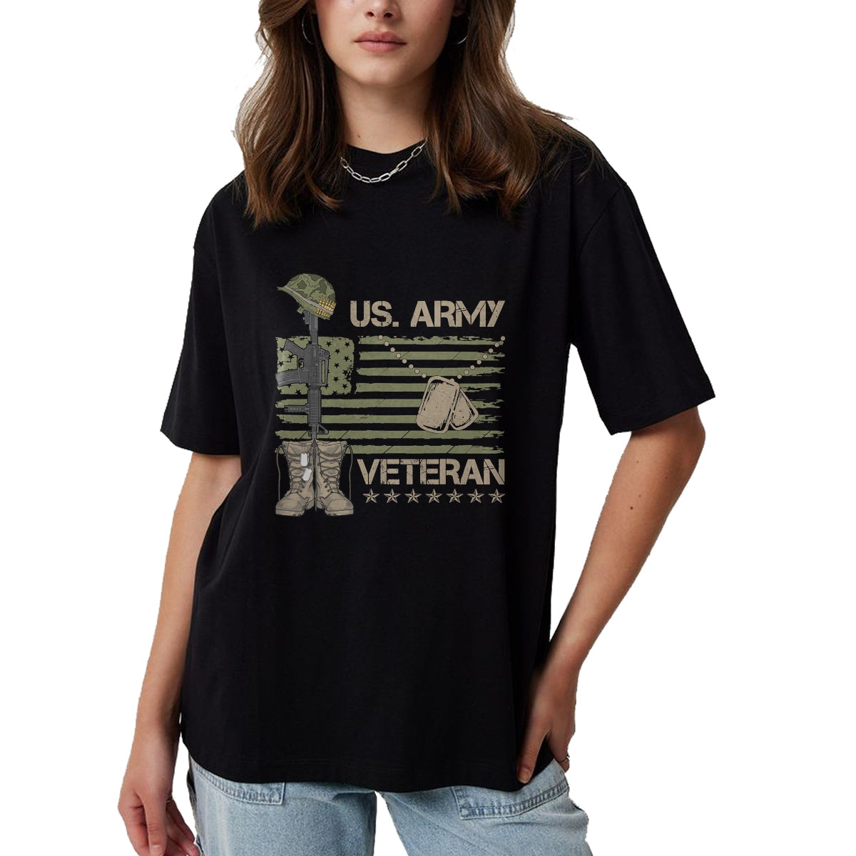 Proud Veteran Shirt, Funny Veteran UnisexT-Shirt/Hoodie/Sweatshirt HLT00 - U.S. Army Veteran Flag Patriotic Shirts for Men and Women Memorial Day Tees T Shirts