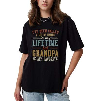 Best Grandpa Shirt, Proud Grandpa Unisex T-Shirt/Hoodie/Sweatshirt HLT00 - Grandpa Is My Favorite Name - Father's Day Grandpa T-Shirt (1)
