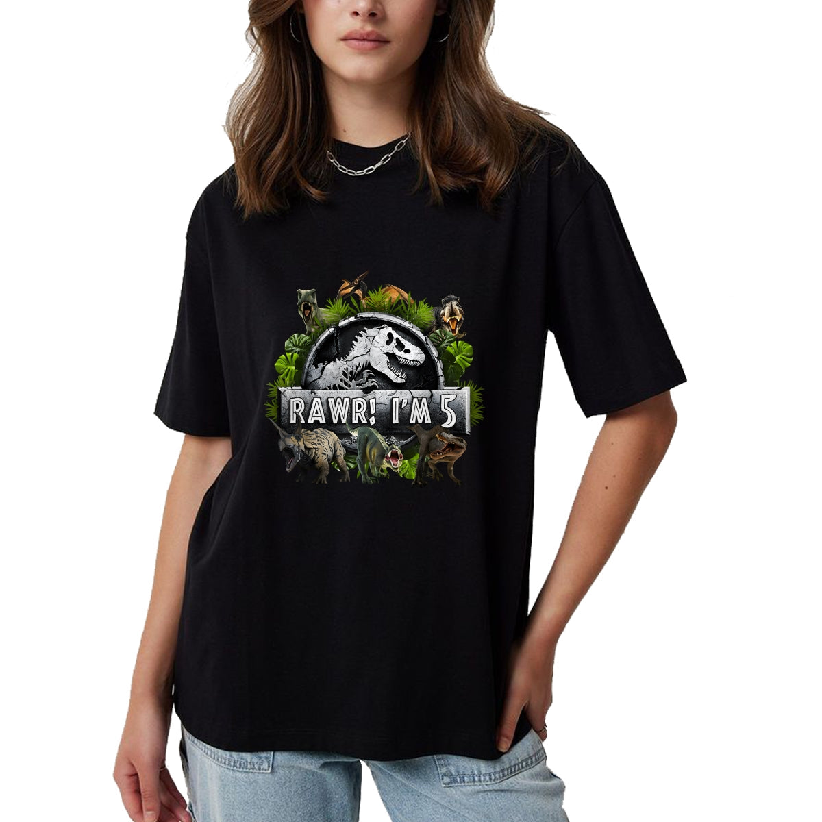 Best Dinosaur Lover Shirt, Funny Dinosaur UnisexT-Shirt/Hoodie/Sweatshirt HLT00 - Rawr I_m 5 5th Birthday T Rex Dinosaur Funny Party Boys Kids T-Shirt