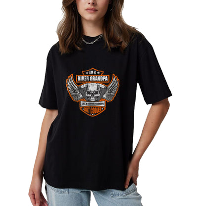 Best Grandpa Shirt, Proud Grandpa Unisex T-Shirt/Hoodie/Sweatshirt HLT00 - Funny I'm a Biker Grandpa like a Normal Grandpa But Cooler T-Shirt