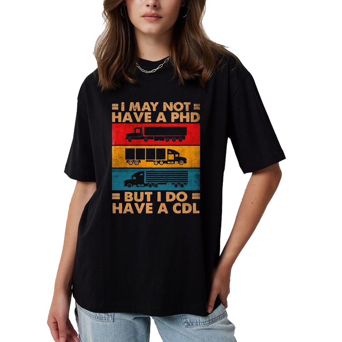 Best Truck Driver Life Shirt, Funny Trucker UnisexT-Shirt/Hoodie/Sweatshirt HLT00 - Funny Trucker Art for Men Women Truck Driver Trucking Retro T-Shirt, Men, Black, X-Large