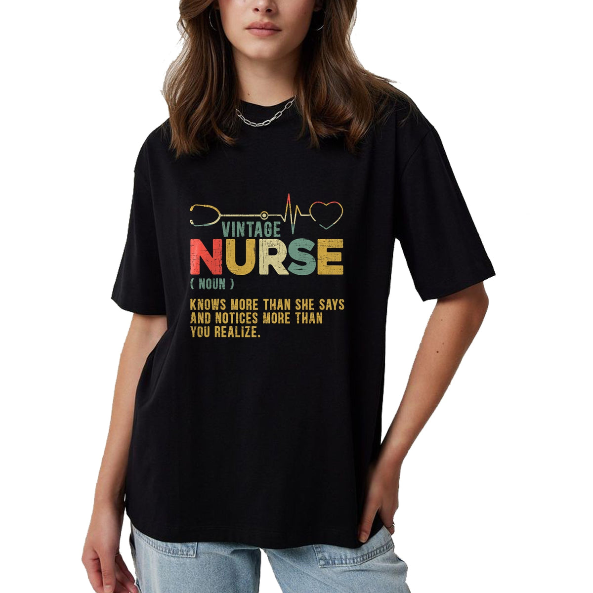 Funny Nurse Shirt, Nurse Unisex T-Shirt/Hoodie/Sweatshirt HLT00 - Vintage Nurse Definition Hospital Medical Registered Nursing T-Shirt