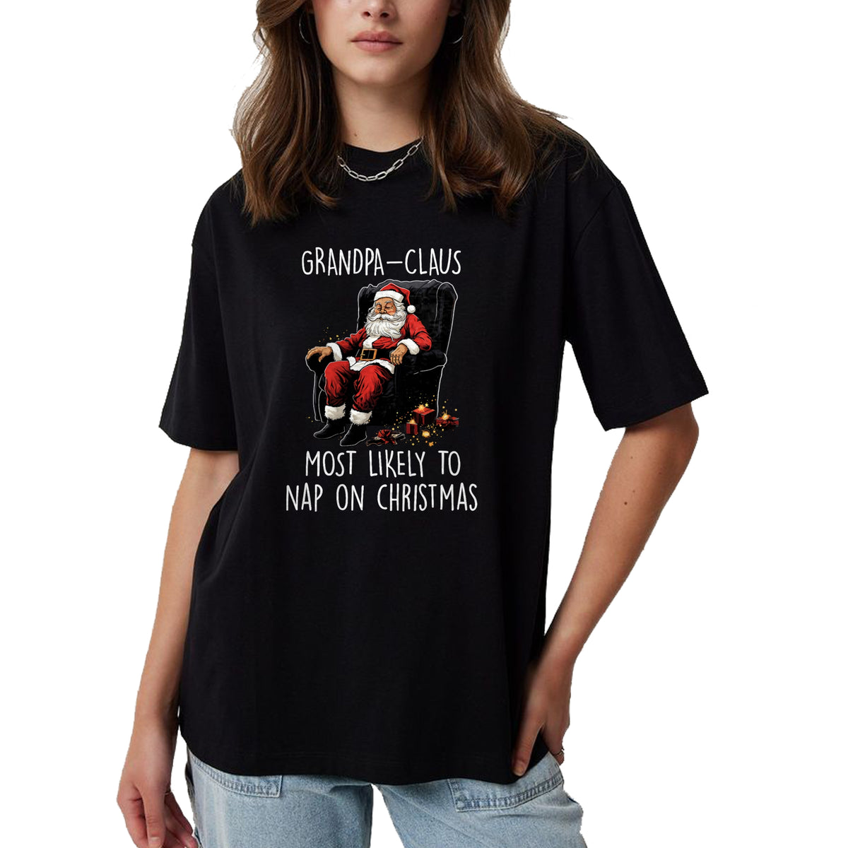 Best Grandpa Shirt, Proud Grandpa Unisex T-Shirt/Hoodie/Sweatshirt HLT00 - Grandpa Claus Most Likely To Take A Nap On Christmas Funny T-Shirt