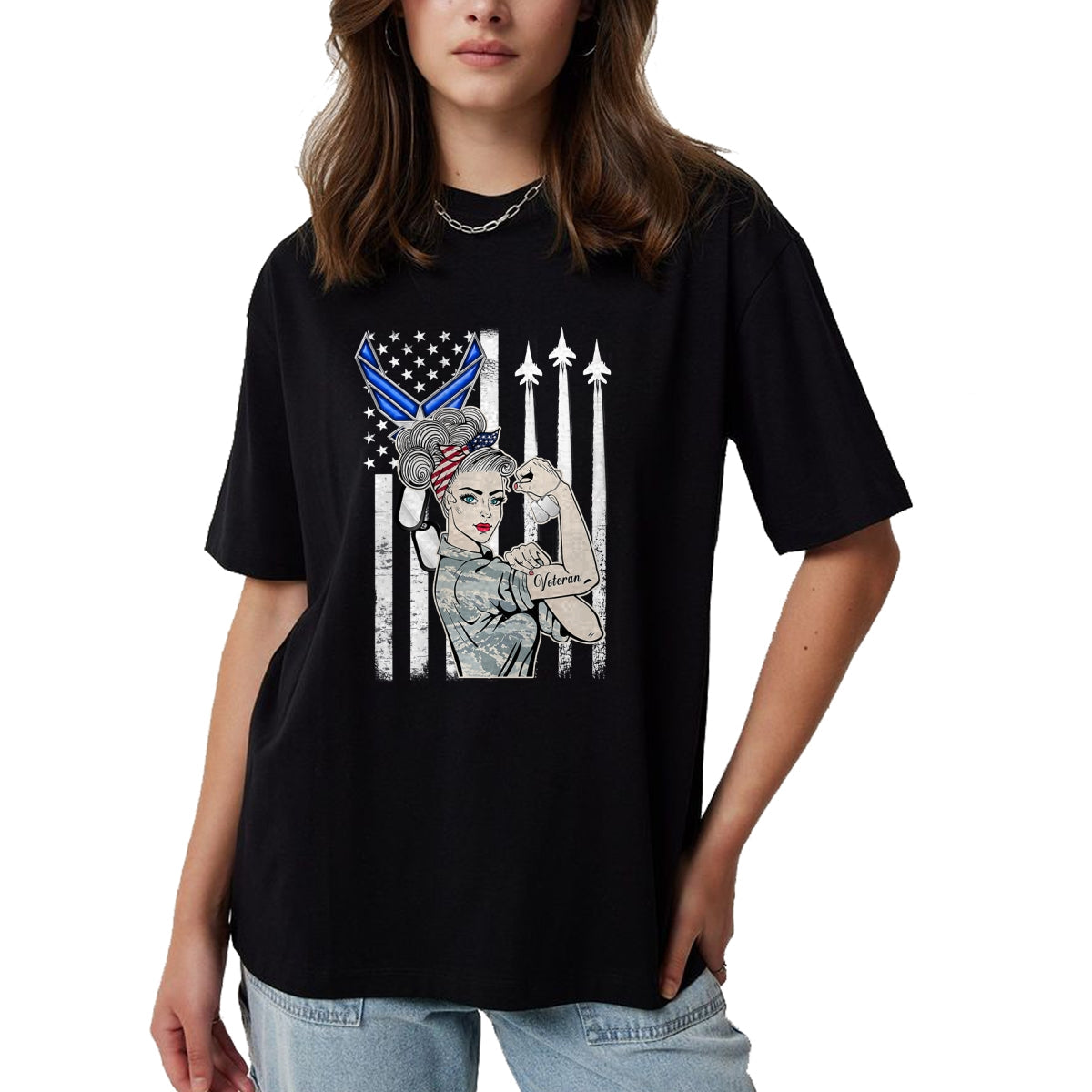 Proud Veteran Shirt, Funny Veteran UnisexT-Shirt/Hoodie/Sweatshirt HLT00 - USAF Air Force Women Proud Shirt, Air Force Veteran Gift T-Shirt