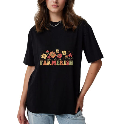 Best Farmer Life Shirt, Funny Farmer UnisexT-Shirt/Hoodie/Sweatshirt HLT00 - Farmerish Groovy Retro Floral Farmer Wife Daughter T-Shirt