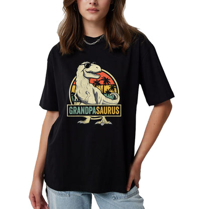 Best Grandpa Shirt, Proud Grandpa Unisex T-Shirt/Hoodie/Sweatshirt HLT00 - Grandpasaurus T Rex Dinosaur Grandpa Saurus Family Matching T-Shirt