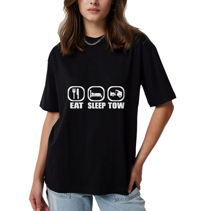 Best Truck Driver Life Shirt, Funny Trucker UnisexT-Shirt/Hoodie/Sweatshirt HLT00 - Eat Sleep Tow Tow Truck Driver Funny Towing Wrecker T-Shirt