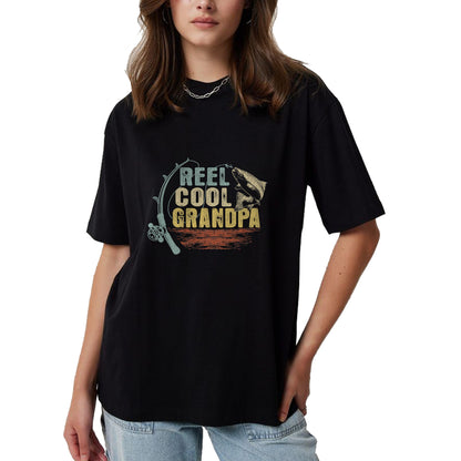 Best Grandpa Shirt, Proud Grandpa Unisex T-Shirt/Hoodie/Sweatshirt HLT00 -Funny Fishing Vintage Reel Cool Grandpa T-Shirt