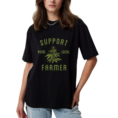 Best Farmer Life Shirt, Funny Farmer UnisexT-Shirt/Hoodie/Sweatshirt HLT00 - Support Your Local Farmer Funny Weed Marijuana Grower 420 T-Shirt