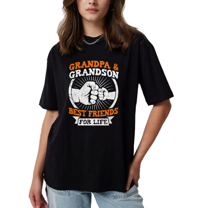 Best Grandpa Shirt, Proud Grandpa Unisex T-Shirt/Hoodie/Sweatshirt HLT00 - Grandpa and Grandson Best Friends for Life Grandfather T-Shirt