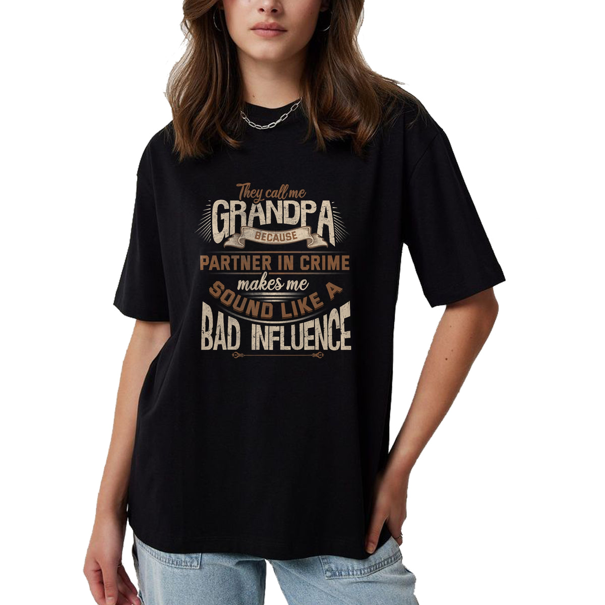 Best Grandpa Shirt, Proud Grandpa Unisex T-Shirt/Hoodie/Sweatshirt HLT00 - Funny Grandpa, Partner in Crime Phrase, Granddad Humor T-Shirt (1)