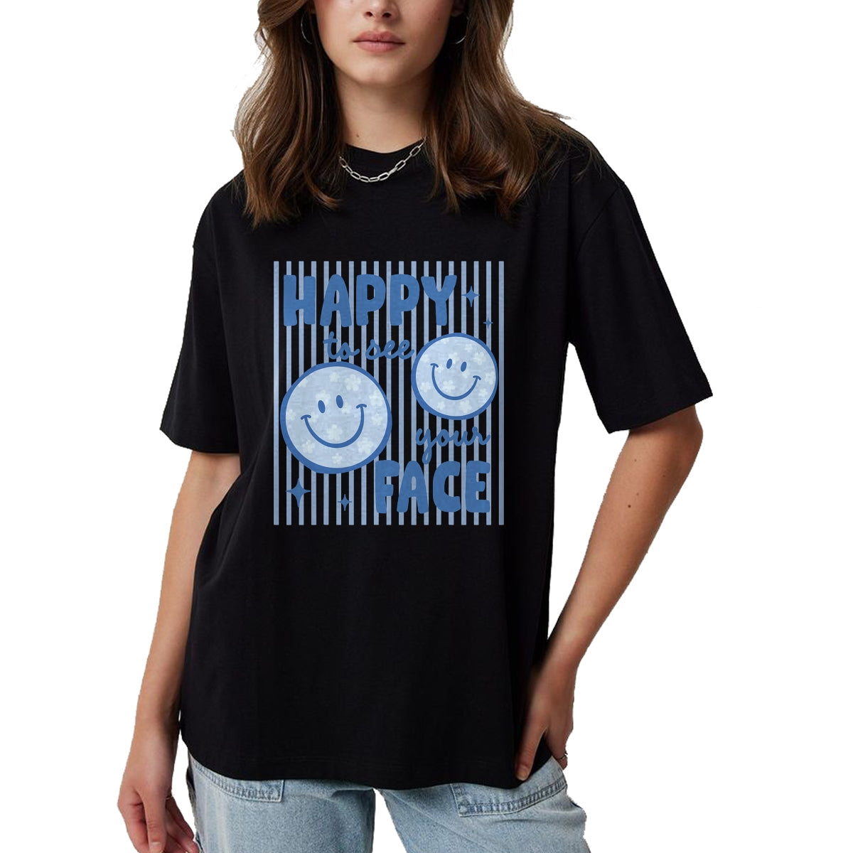 Best Teacher Shirt, Funny Teacher UnisexT-Shirt/Hoodie/Sweatshirt HLT00 - Happy to See Your Face Smile Face Teacher Kid Back to School T-Shirt