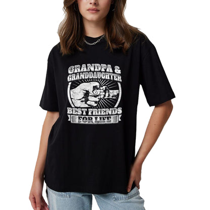 Best Grandpa Shirt, Proud Grandpa Unisex T-Shirt/Hoodie/Sweatshirt HLT00 -Grandpa Granddaughter Gift Family Shirt Grandad Fist Bump T-Shirt