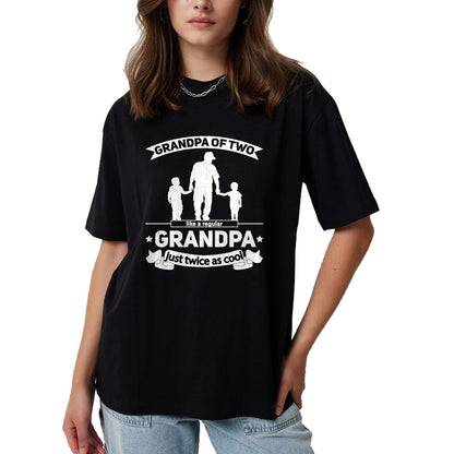 Best Grandpa Shirt, Proud Grandpa Unisex T-Shirt/Hoodie/Sweatshirt HLT00 - Grandpa of two Grandsons Grandpa Squared Grandpa of 2 Boys T-Shirt