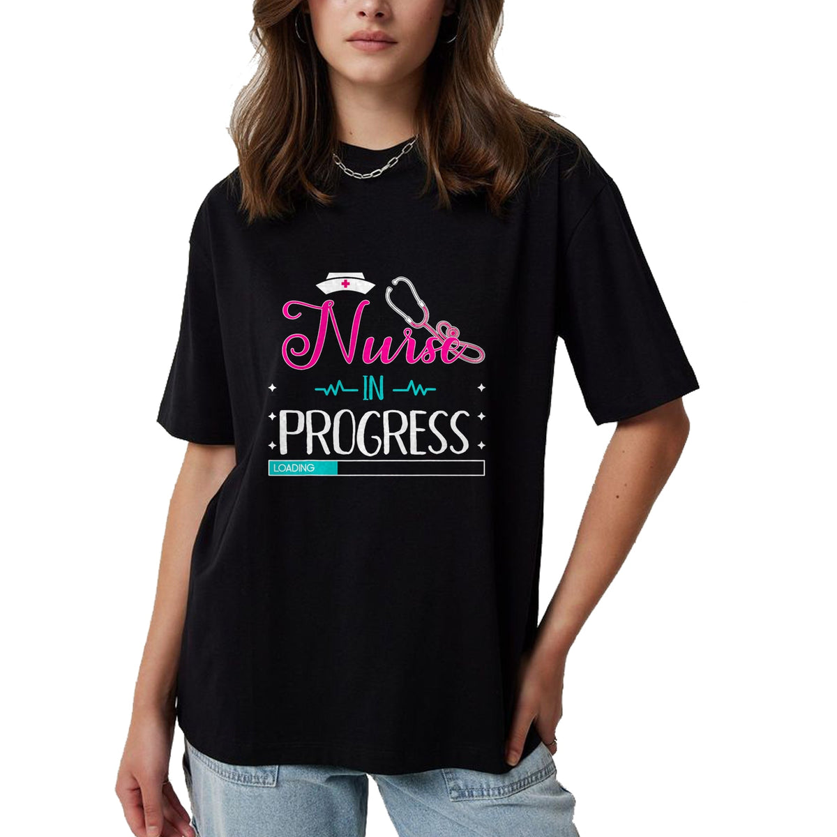 Funny Nurse Shirt, Nurse Unisex T-Shirt/Hoodie/Sweatshirt HLT00 - Nurse In Progress Loading Training Nursing Student T-Shirt