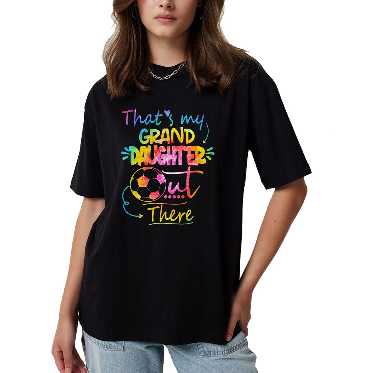 Best Grandpa Shirt, Proud Grandpa Unisex T-Shirt/Hoodie/Sweatshirt HLT00 - That's My Granddaughter Out There Soccer Grandma Grandpa Long Sleeve T-Shirt