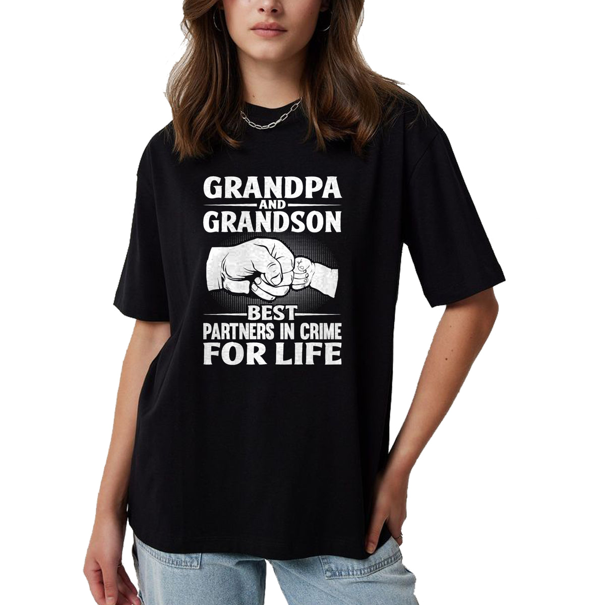Best Grandpa Shirt, Proud Grandpa Unisex T-Shirt/Hoodie/Sweatshirt HLT00 - Grandpa and GrandSon Best Partners in Crime For Life