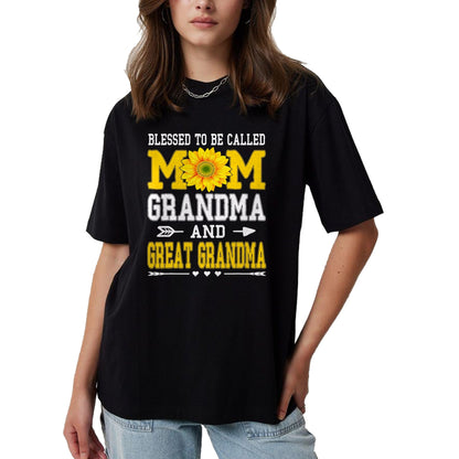 Best Grandma Shirt, Proud Grandma Unisex T-Shirt/Hoodie/Sweatshirt HLT00 - Blessed To Be Called Mom Grandma Great Grandma Mother's Day T-Shirt