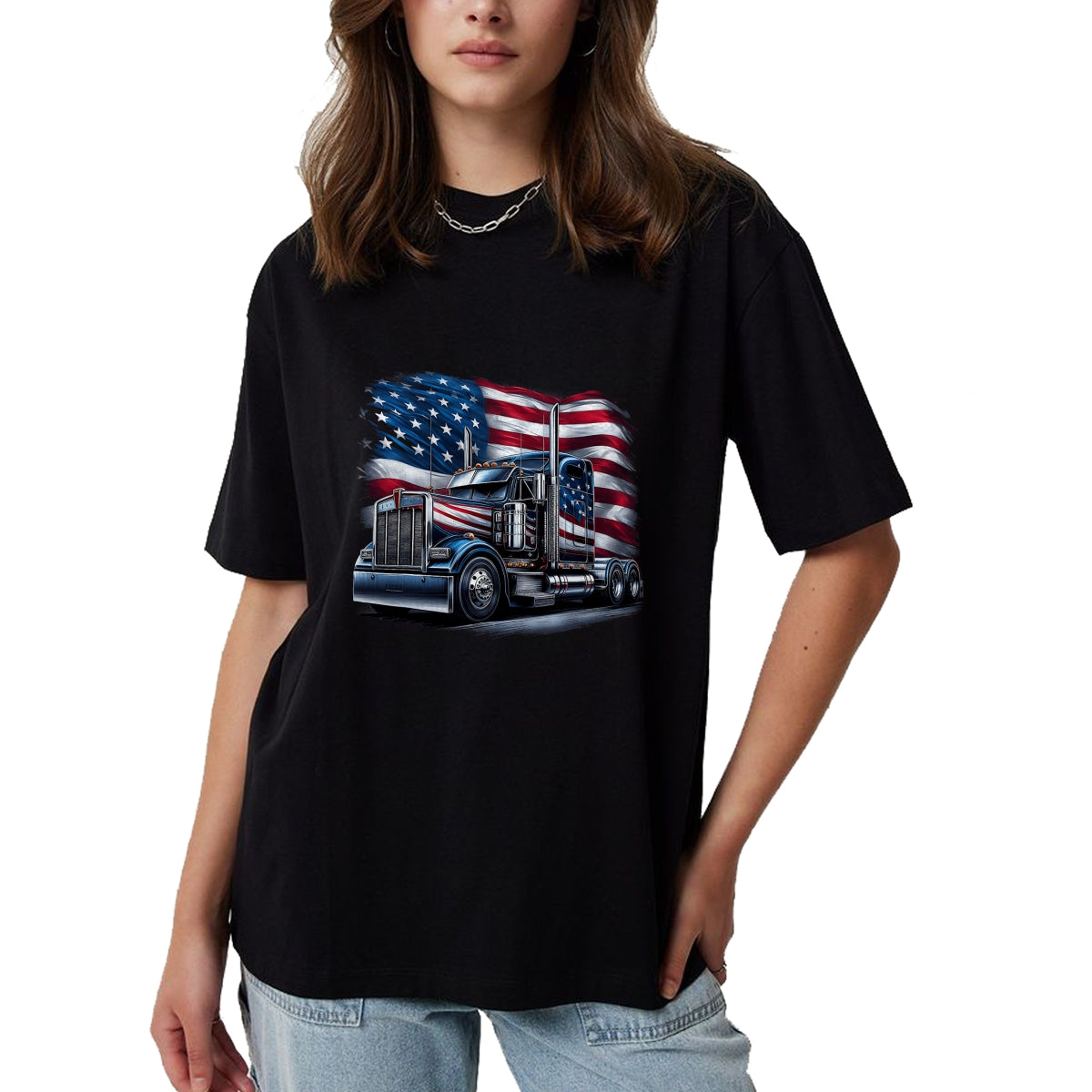 Best Truck Driver Life Shirt, Funny Trucker UnisexT-Shirt/Hoodie/Sweatshirt HLT00 - Semi Truck Driver US Trucker USA Flag Patriotic 4th of July T-Shirt