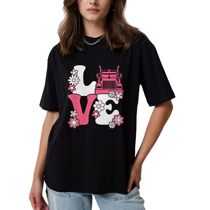 Best Truck Driver Life Shirt, Funny Trucker UnisexT-Shirt/Hoodie/Sweatshirt HLT00 - Cute Truck Love Semi Truck Driver Trucker Women Girls Kids T-Shirt