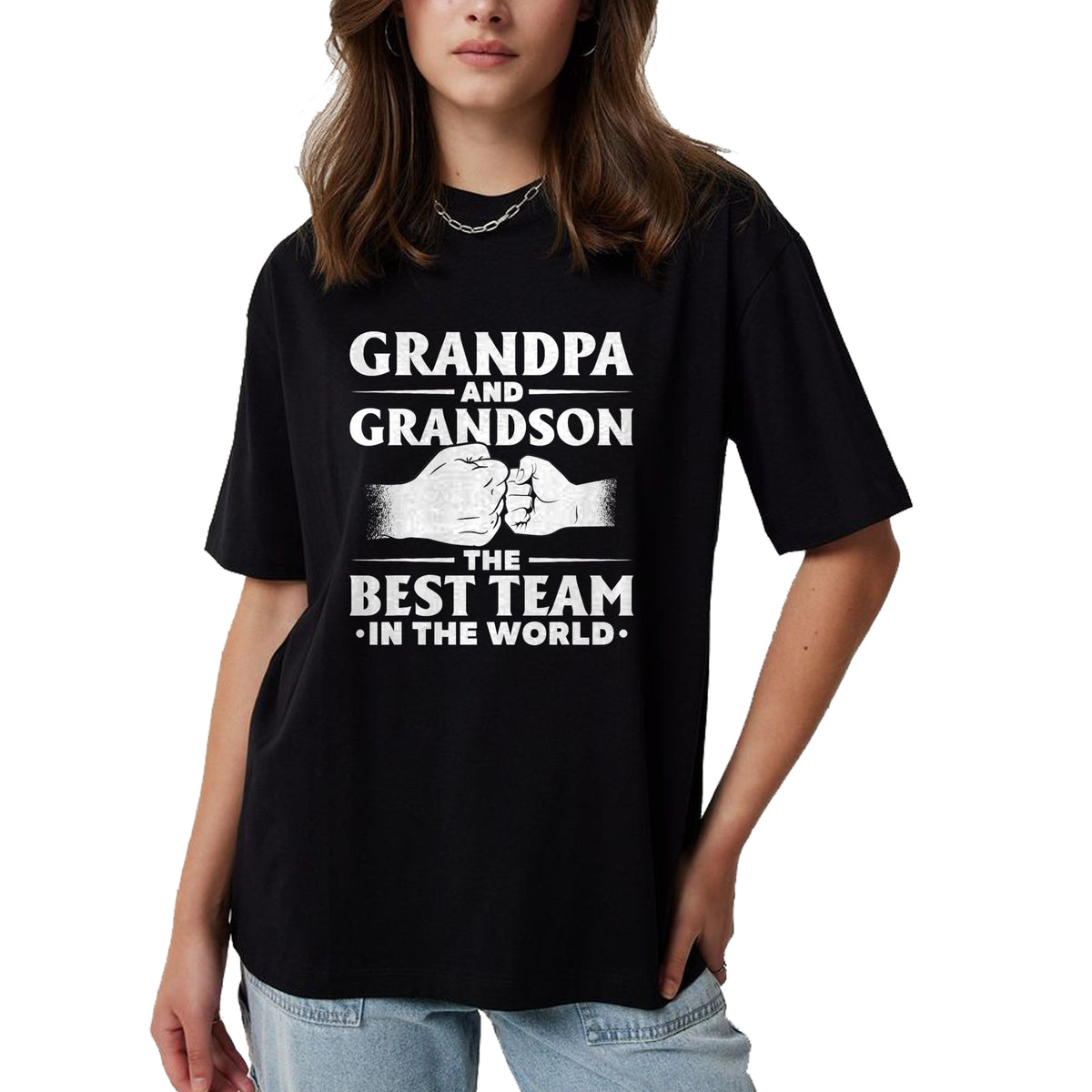 Best Grandpa Shirt, Proud Grandpa Unisex T-Shirt/Hoodie/Sweatshirt HLT00 - Father's Day Gift Grandpa The Man The Myth The Bad Influence T-Shirt