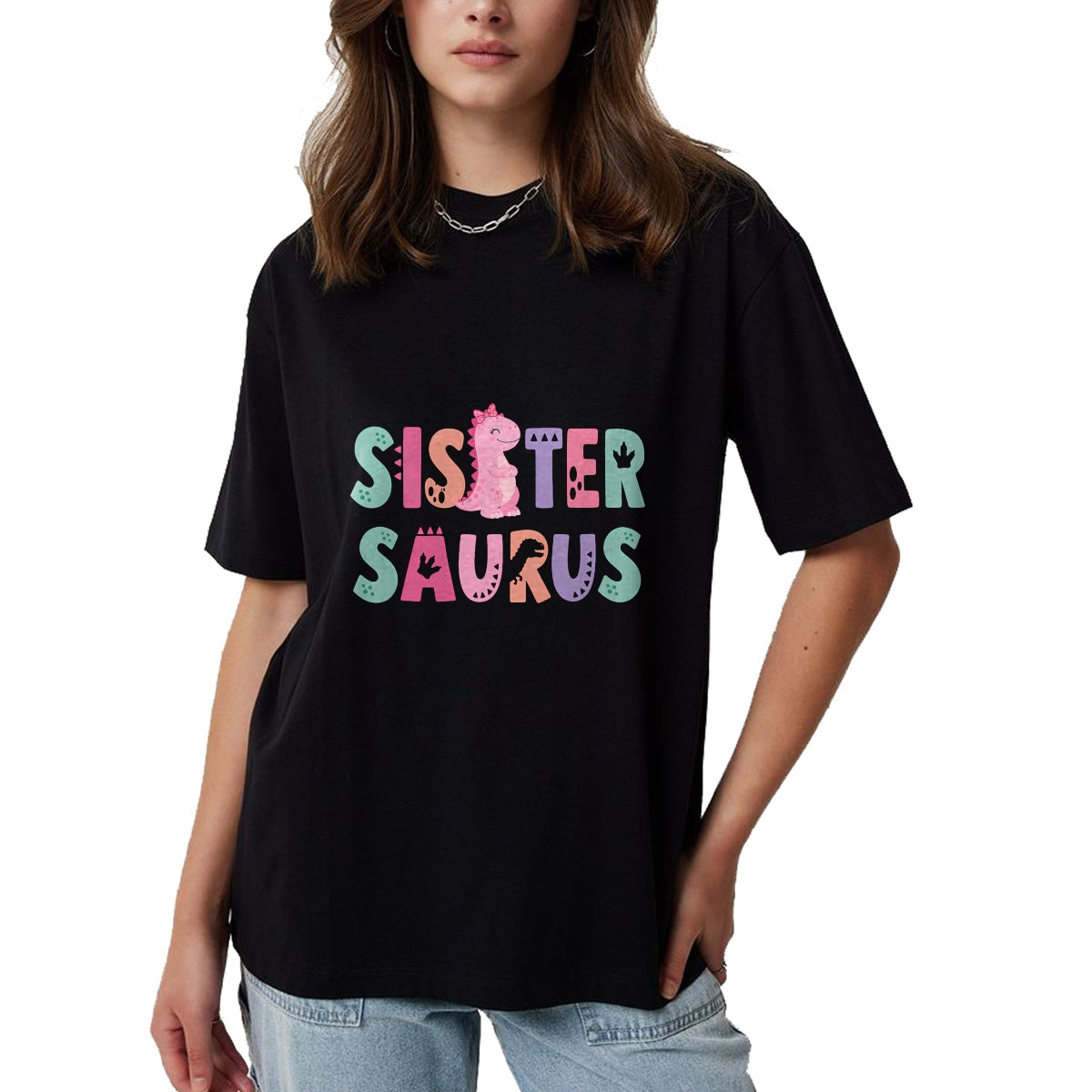 Best Dinosaur Lover Shirt, Funny Dinosaur UnisexT-Shirt/Hoodie/Sweatshirt HLT00 - Sister Saurus Sister Dinosaur Three Rex Birthday Boy Girl T-Shirt