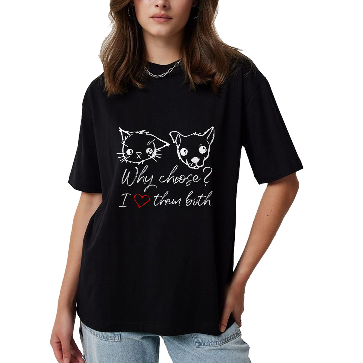 Cat Love Shirt, Funny Cat Lover Gift UnisexT-Shirt/Hoodie/Sweatshirt HLT00 - Cat and Dog Lover I Love Puppies and Kittens T-Shirt (1)
