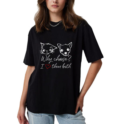 Dog Love Shirt, Dog Lover Gift T-Shirt/Hoodie/Sweatshirt HLT00 - Cat and Dog Lover I Love Puppies and Kittens T-Shirt