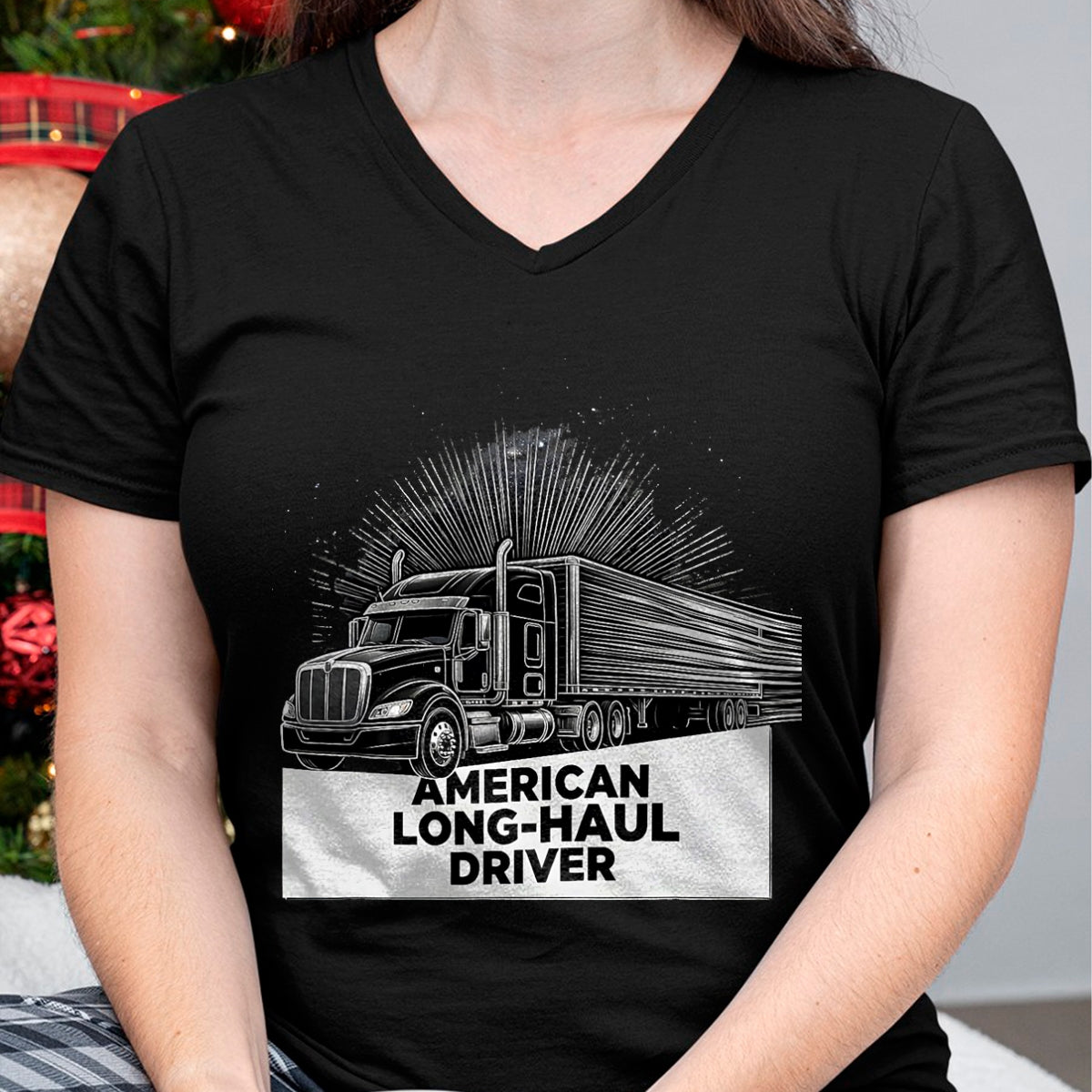 Best Truck Driver Life Shirt, Funny Trucker UnisexT-Shirt/Hoodie/Sweatshirt HLT00 - American Long-Haul Driver Patriotic Semi Truck Driver T-Shirt, Men, Heather Blue, Large