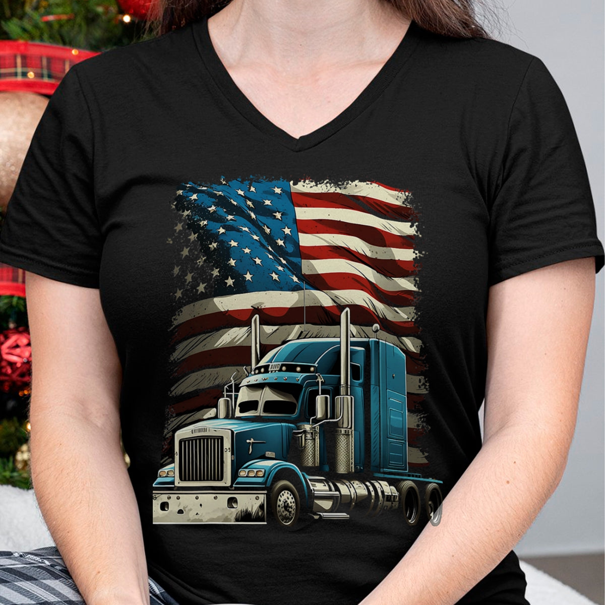 Best Truck Driver Life Shirt, Funny Trucker UnisexT-Shirt/Hoodie/Sweatshirt HLT00 - Trucker US American Flag For Patriotic Truck Driver T-Shirt