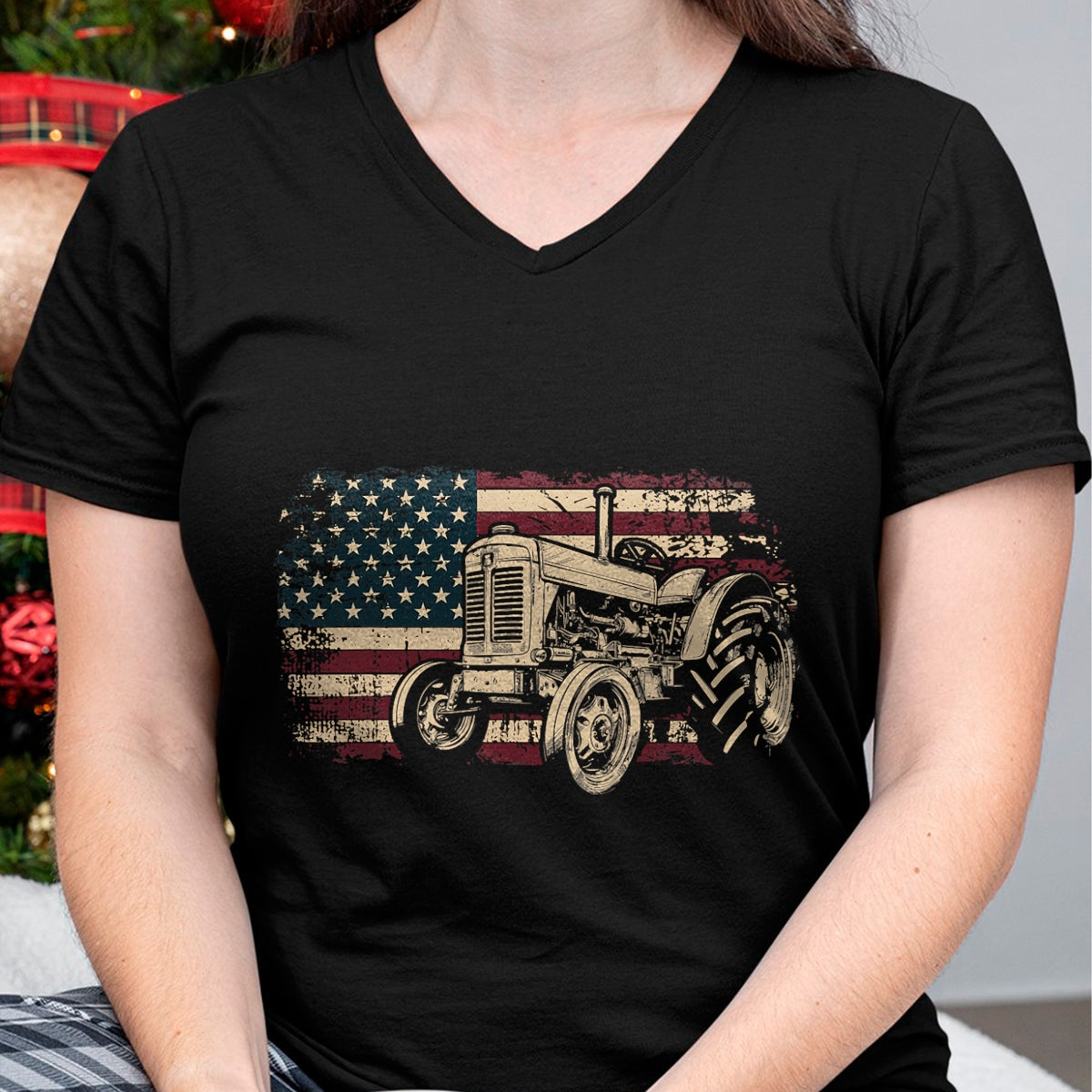 Best Farmer Life Shirt, Funny Farmer UnisexT-Shirt/Hoodie/Sweatshirt HLT00 - Farm Tractor Proud Farmer Patriotic American Flag Tractor T-Shirt