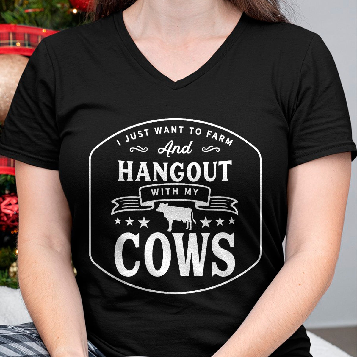 Best Farmer Life Shirt, Funny Farmer UnisexT-Shirt/Hoodie/Sweatshirt HLT00 - Hang Out with My Cows Farming Farmer Cow Herd T-Shirt