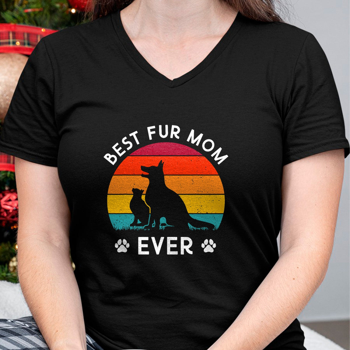 Dog Love Shirt, Dog Lover Gift T-Shirt/Hoodie/Sweatshirt HLT00 - Funny Best Fur Mom Ever Vintage Retro Dog And Cat Owner Love T-Shirt