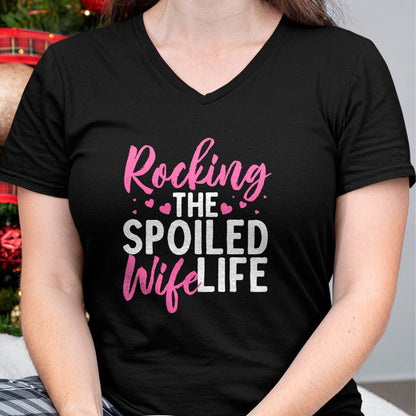 Best Wife Shirt, Wife and Husband Unisex T-Shirt/Hoodie/Sweatshirt HLT00 - Gift for wife T shirt, spoiled wife   Funny Spoiled Wife Art For Women Husband Spoiled Wife Life Pul